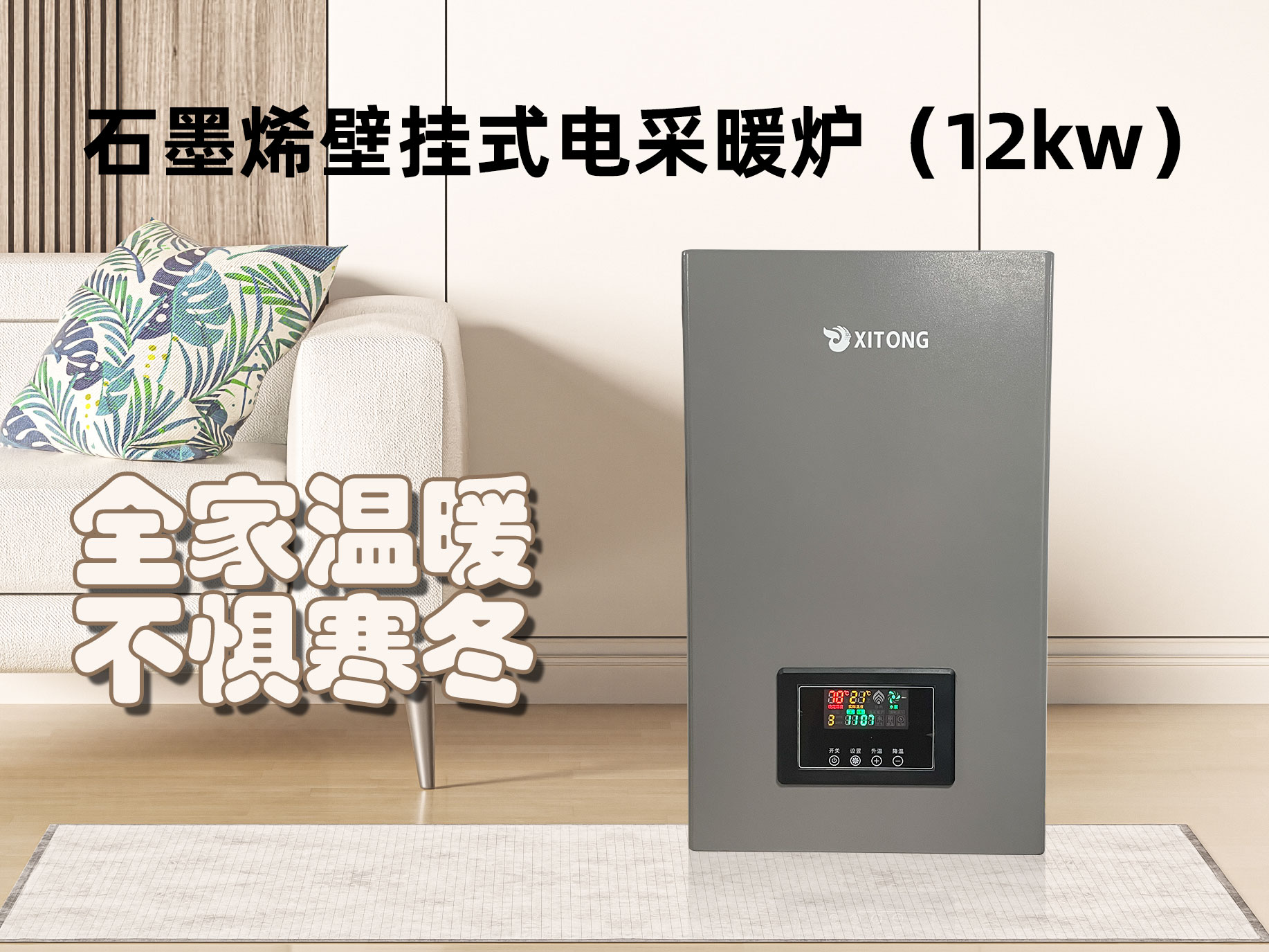 石墨烯壁掛式電采暖爐（12kw）